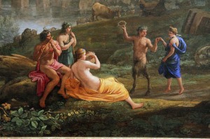 Satyr frolicking with nymphs, Claude Lorrain